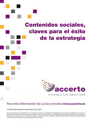 Contenidos sociales, claves para el éxito de la estrategia - ebook